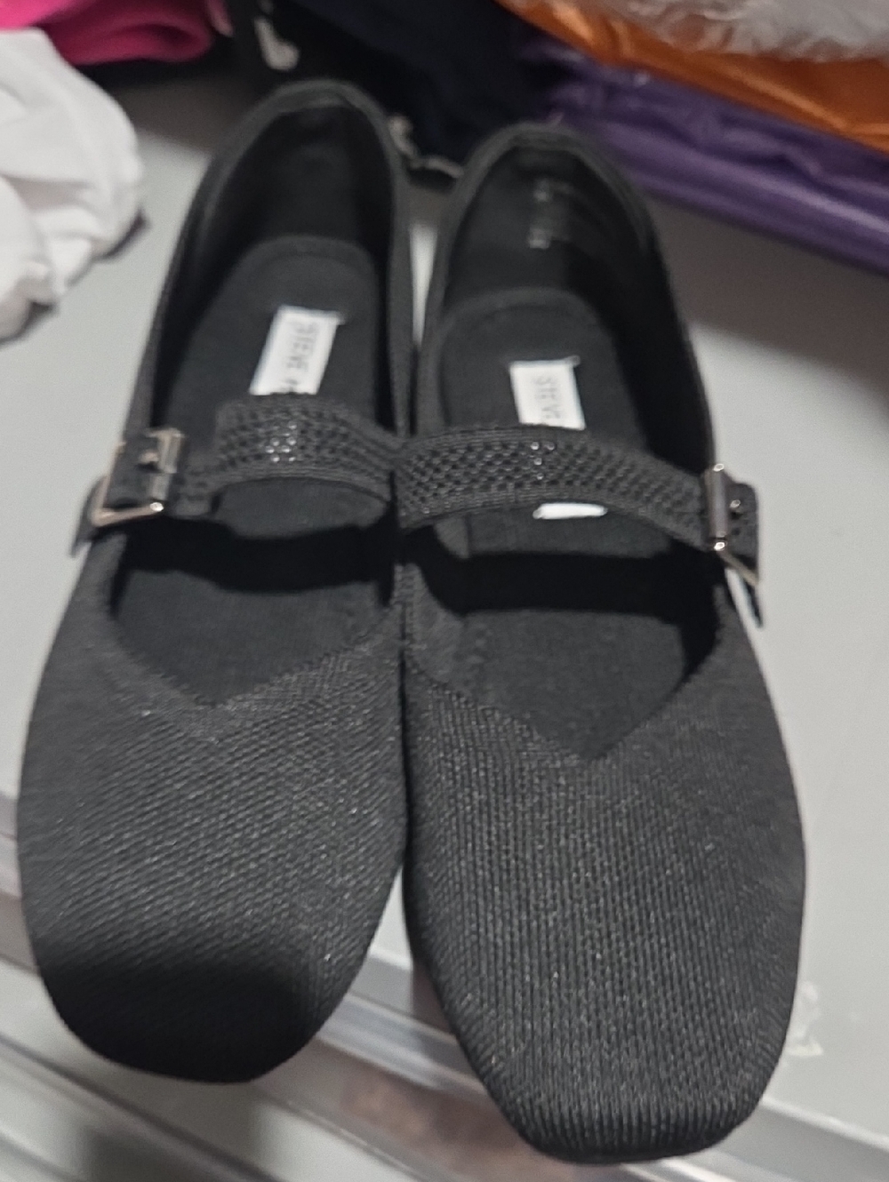 Steve Madden Black Mary Jane Flats with Buckle